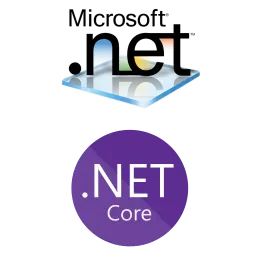 dotnet framework and core logos stacked